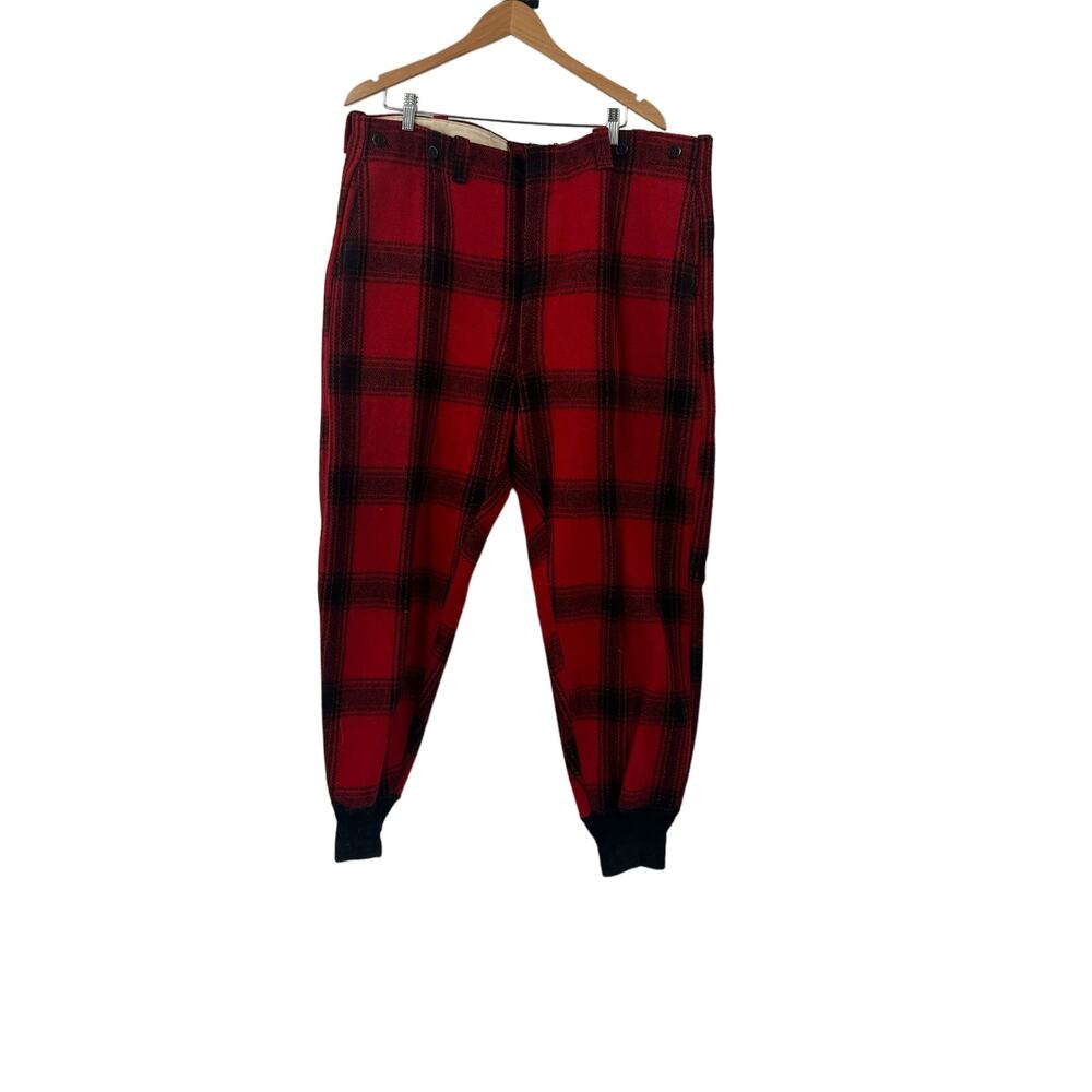 Vintage wool buffalo plaid pants